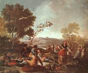 Francisco de Goya Picnic on the Banks of the Manzanares Norge oil painting reproduction